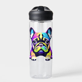 Farbiger Mops Hund Welpe Trinkflasche