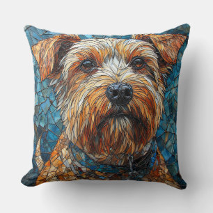 Farbiger Mosaikhund Kissen
