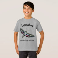 Farbiger Motten-Entomologie-T-Shirt Vorderansicht