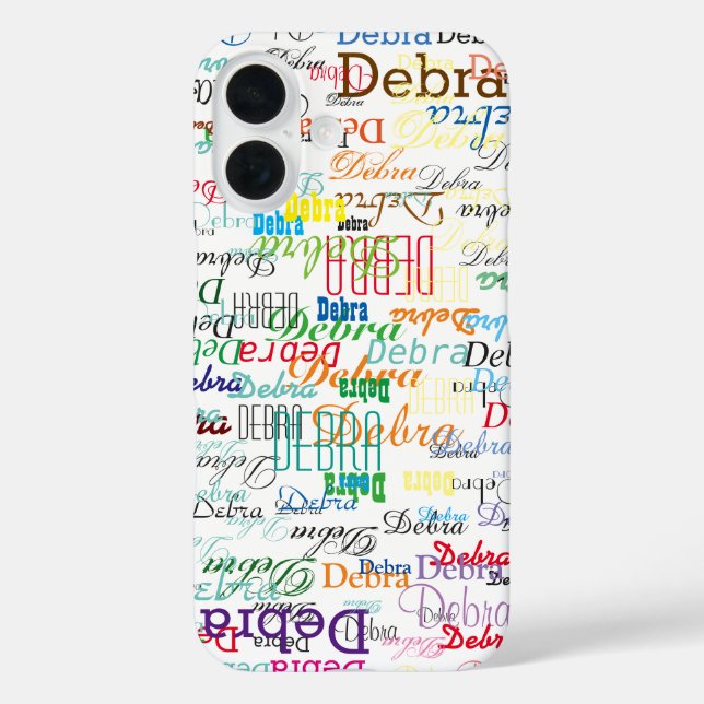 farbiger Name personalisiert Case-Mate iPhone Hülle (Rückseite)