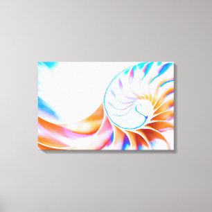 Farbiger Nautilus Leinwanddruck
