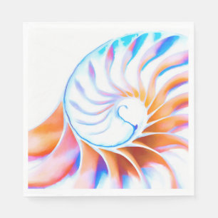 Farbiger Nautilus Serviette