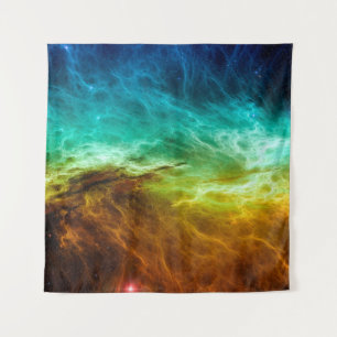 Farbiger Nebel-Hintergrund, abstrakt, Astronom Wandteppich