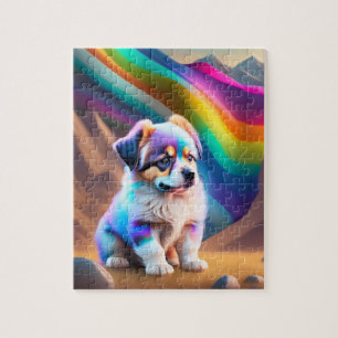 Farbiger Niedlicher Hund Puzzle