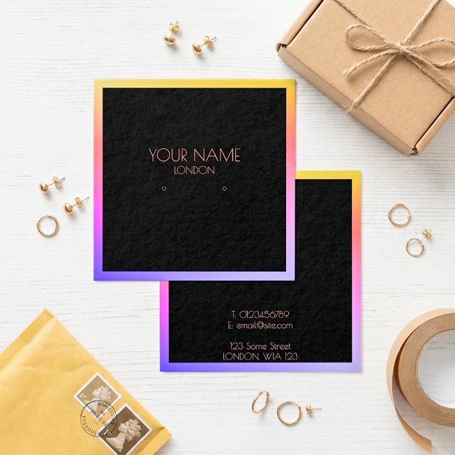 Farbiger Ohrring (Colourful border earring holder.)