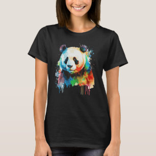 Farbiger Panda Bär Niedlicher Bär T-Shirt
