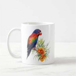 Farbiger Papagei Kaffeetasse