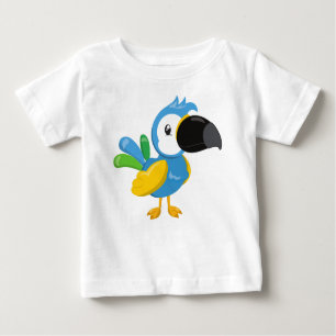 Farbiger Papagei, tropischer Papagei, Niedlicher P Baby T-shirt