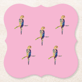 Farbiger Papagei-Untersetzer Untersetzer