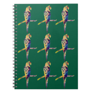 Farbiger Papageien Notizbuch Notizblock