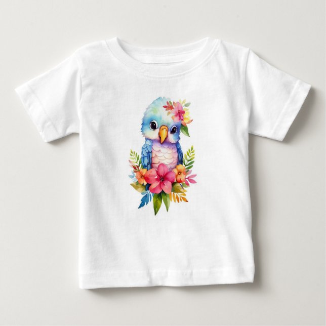 Farbiger Parrot Baby T - Shirt (Vorderseite)