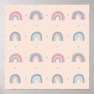 Farbiger Pastel Rainbow #6 Poster