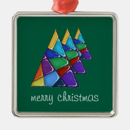Farbiger Patchwork-Weihnachtsbaumschmuck Ornament Aus Metall
