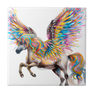 Farbiger Pegasus Fliese