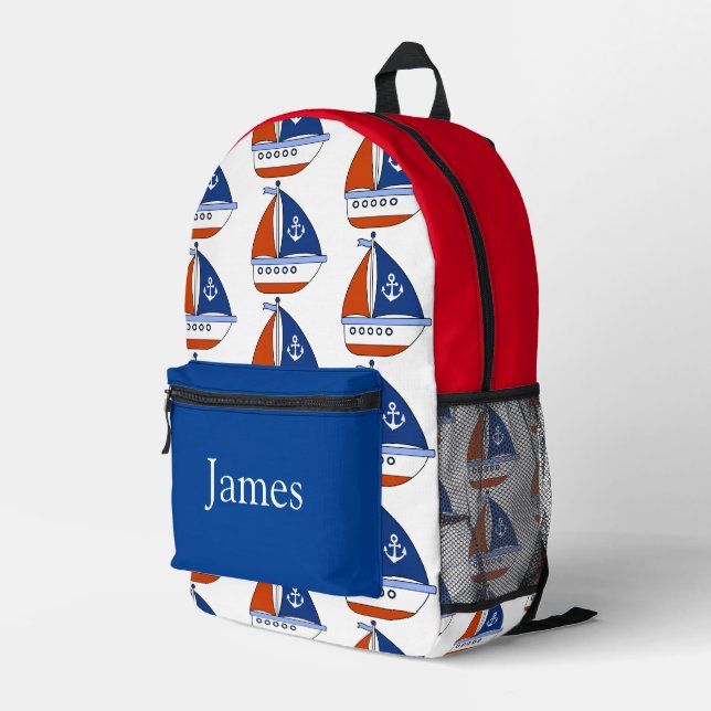 Farbiger personalisierter Rucksack, patriotische S Bedruckter Rucksack (Rückseitige Ecke Rechts)