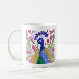Farbiger Pfau Kaffeetasse
