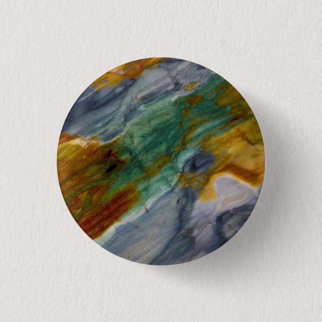 Farbiger Piute-Jasper Button (Vorderseite)