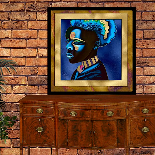 Farbiger Pop Art African Man 2 Canvas drucken Leinwanddruck (Von Creator hochgeladen)