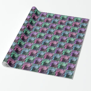 Farbiger Pop Art Kitty Wrapping Paper Geschenkpapier