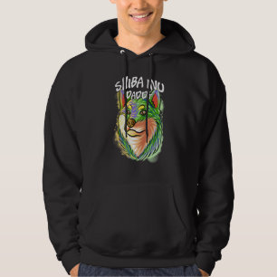 Farbiger Pop Portrait Shiba Inu Dog Vater Vater D Hoodie