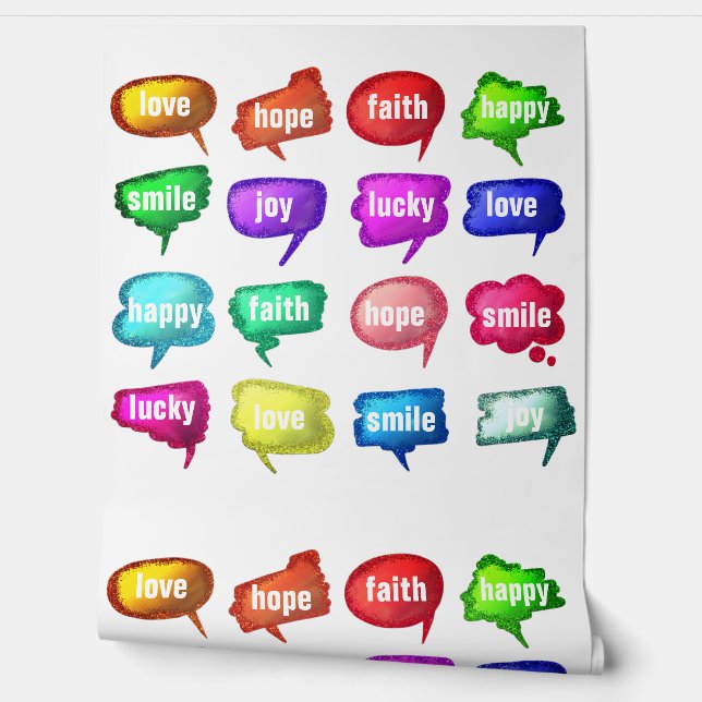 Farbiger positiver Denktext Tapete (Abrollen)