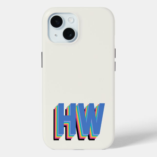Farbiger Preppy-Name Case-Mate iPhone Hülle (Rückseite)
