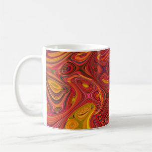 Farbiger psychedelischer Hintergrund aus Interweav Kaffeetasse