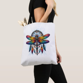 Farbiger psychedelischer Libellen-Traumfänger Boho
