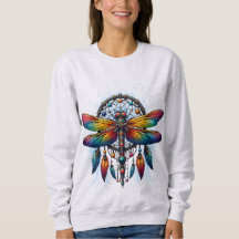 Farbiger psychedelischer Libellen-Traumfänger Boho