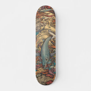 Farbiger psychedelischer Meerwal Skateboard