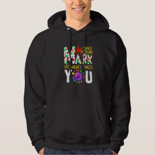 Farbiger Punkt-Tag Mach Deinen Markierung Sieh Woh Hoodie