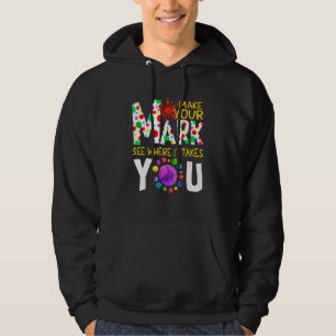 Farbiger Punkt-Tag Mach deinen Stempel Sieh, wohin Hoodie