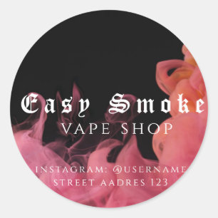 Farbiger Rauch Vape Shop Klassischer Rund Sticker