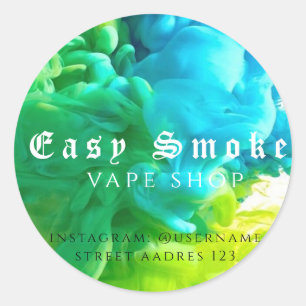Farbiger Rauch Vape Shop Klassischer Rund Sticker