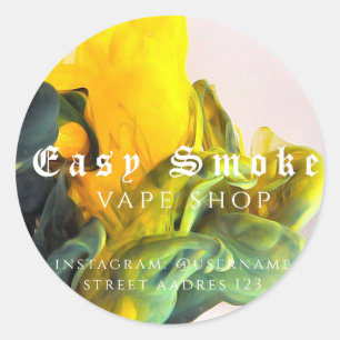 Farbiger Rauch Vape Shop Klassischer runder Aufkle Aufkleber
