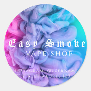 Farbiger Rauch Vape Shop Klassischer runder Aufkle Aufkleber