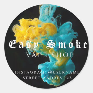 Farbiger Rauch Vape Shop Klassischer runder Aufkle Aufkleber