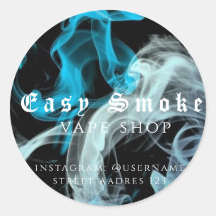 Farbiger Rauch Vape Shop Klassischer runder Aufkle Aufkleber