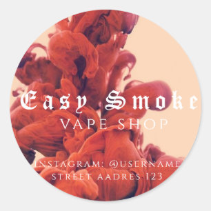 Farbiger Rauch Vape Shop Klassischer runder Aufkle Aufkleber