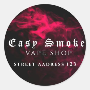 Farbiger Rauch Vape Shop Klassischer runder Aufkle Aufkleber