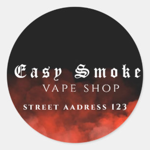 Farbiger Rauch Vape Shop Klassischer runder Aufkle Aufkleber