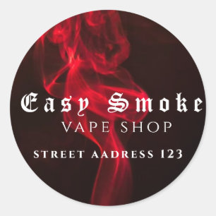 Farbiger Rauch Vape Shop Klassischer runder Aufkle Aufkleber