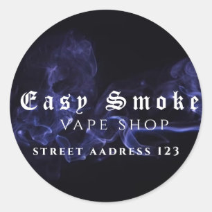 Farbiger Rauch Vape Shop Klassischer runder Aufkle Aufkleber