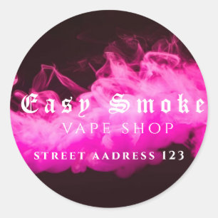 Farbiger Rauch Vape Shop Klassischer runder Aufkle Aufkleber