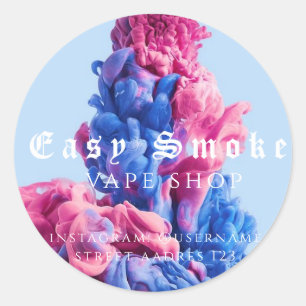 Farbiger Rauch Vape Shop Klassischer runder Aufkle Aufkleber
