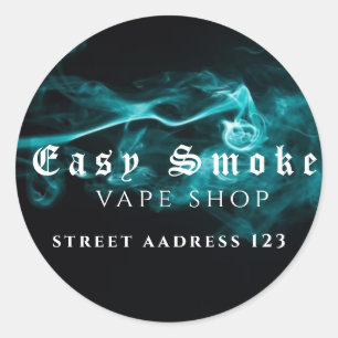 Farbiger Rauch Vape Shop Klassischer runder Aufkle Aufkleber