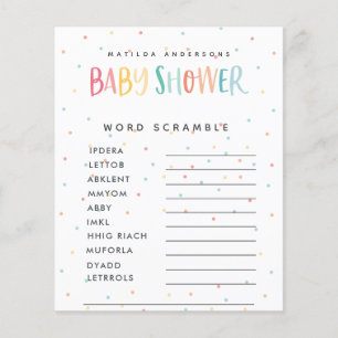Farbiger Regenbogen-Babydusche Party Flyer