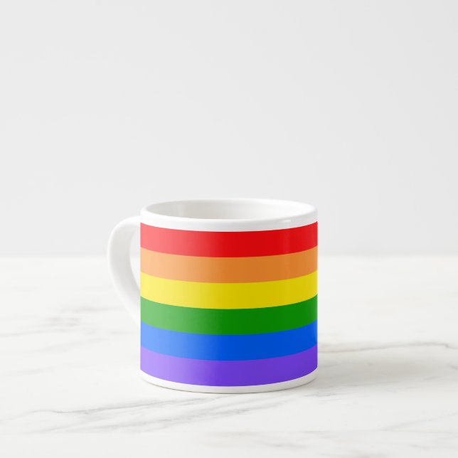Farbiger Regenbogen Espressotasse (Vorderseite Links)
