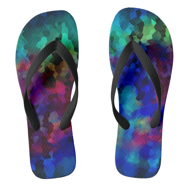 Farbiger Regenbogen Flip Flops (Fußbett)