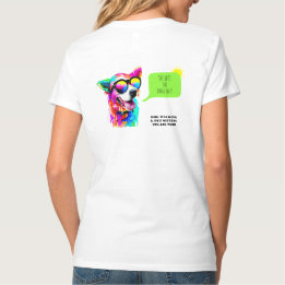 Farbiger Regenbogen-Hundeausführer Haustiersitter T-Shirt